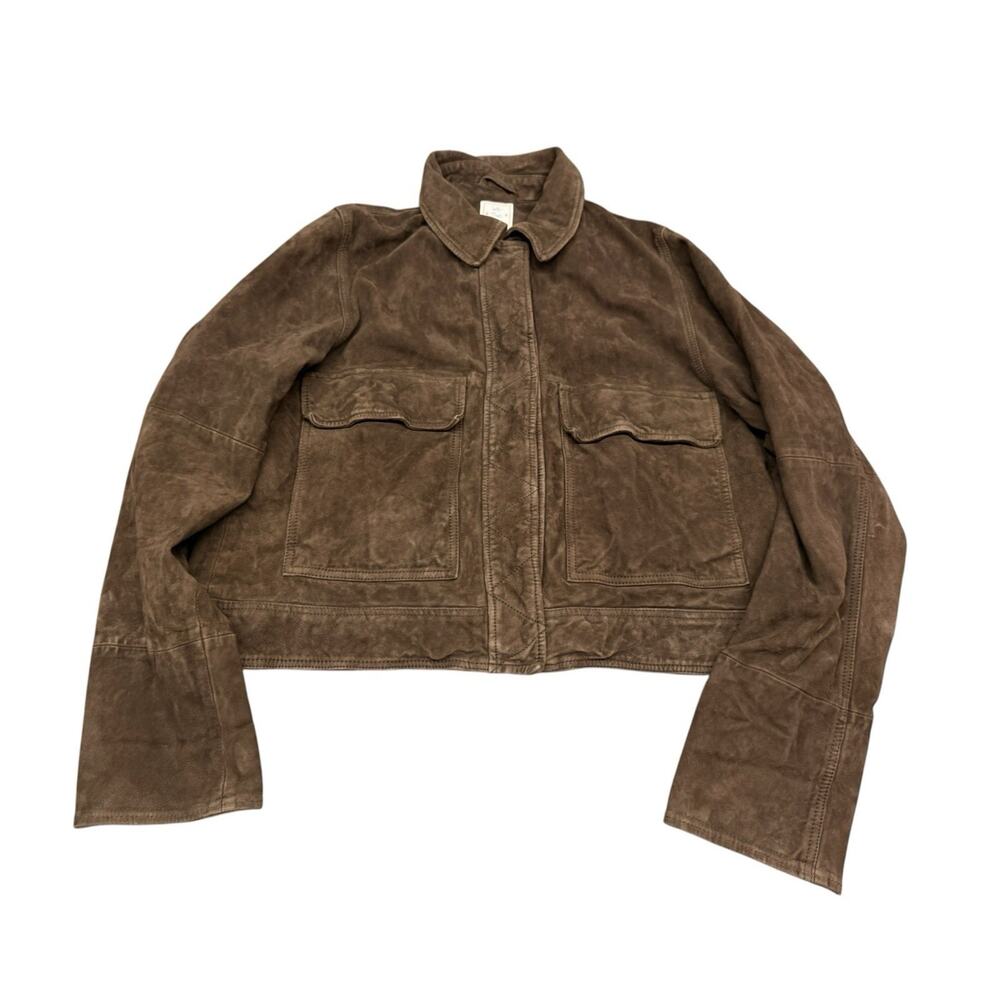 Free People x Yellowstone Suzy Goat Suede Leather Jacket Brown Medium LIMITED - Picture 7 of 16